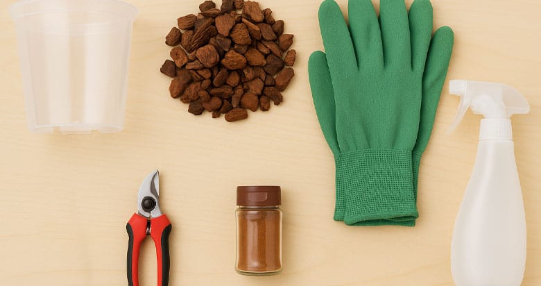 Materiais necessários para replantar orquidea