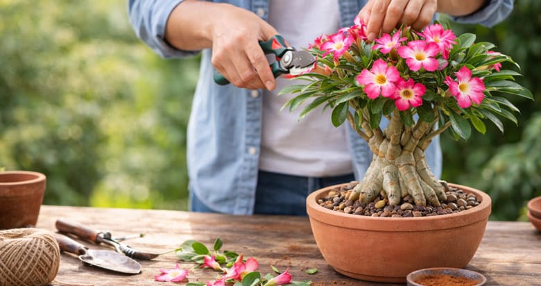 Como podar rosa do deserto corretamente: guia completo para estimular flores e brotações