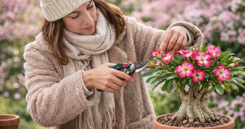 Rosa do deserto: Melhor época de poda