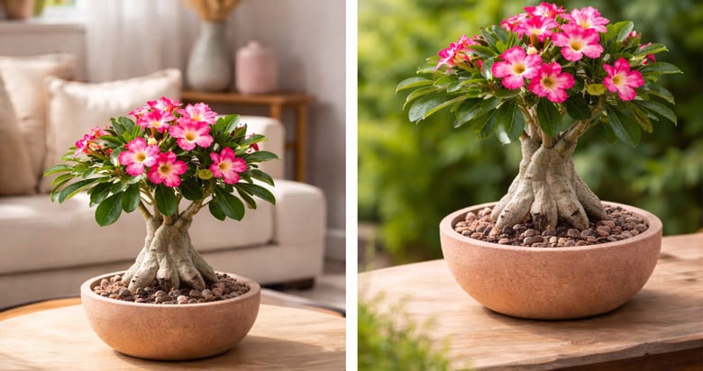 Qual o melhor vaso para rosa do deserto?